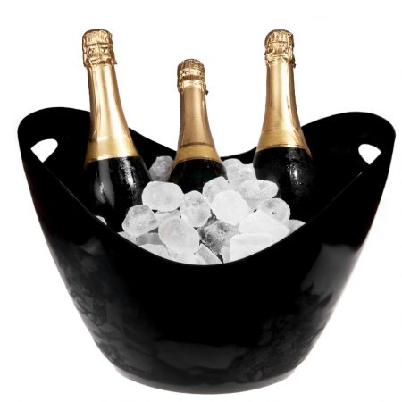 Champagne køler sort 8 liter